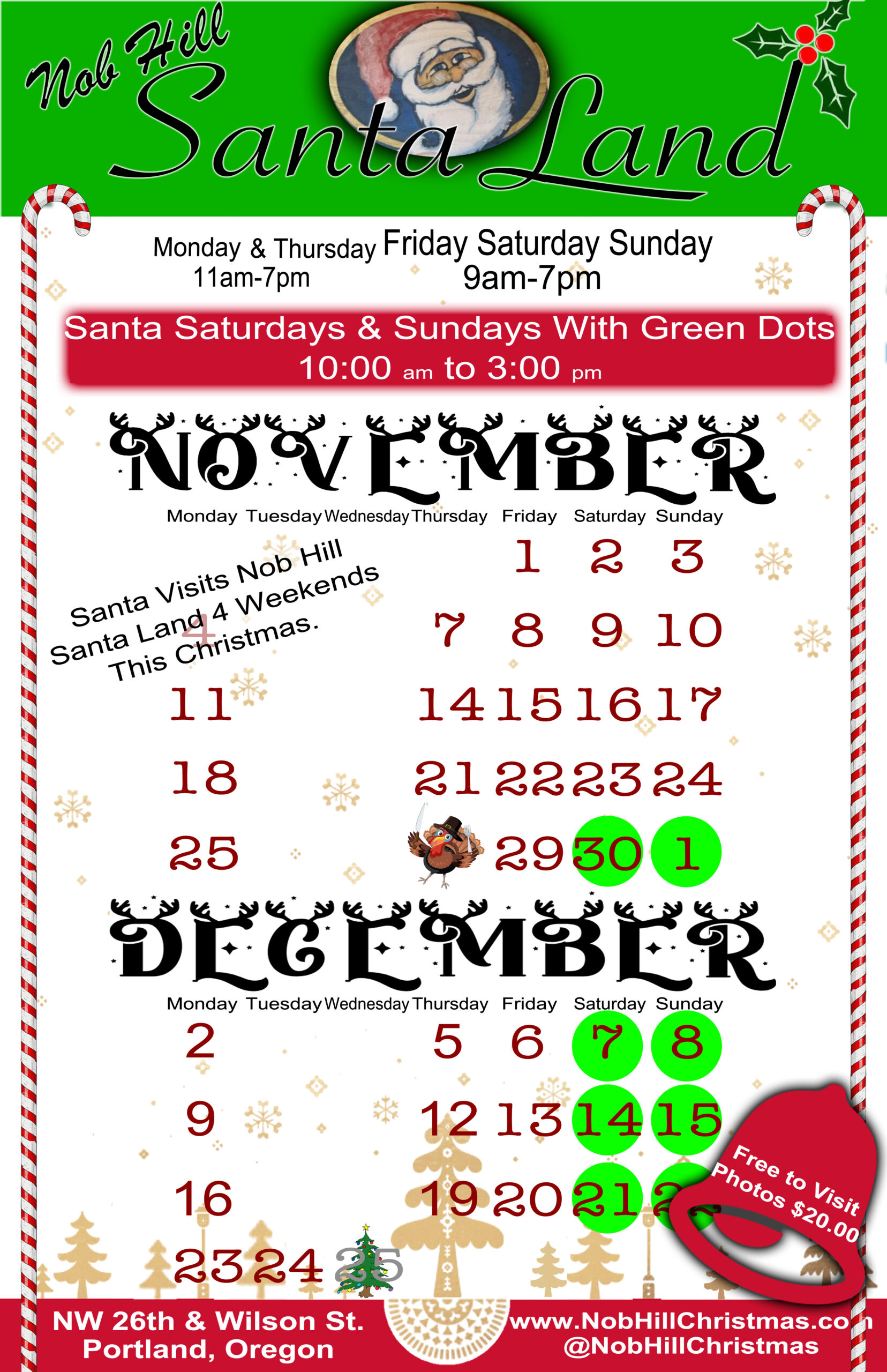 2024 Santaland Calander
